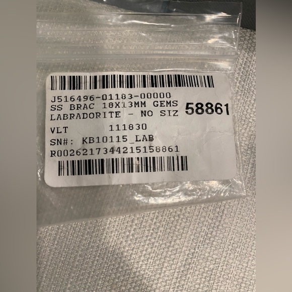 New Victoria Wieck Sterling Silver Labrodorite Stone Set Adjustable Stretch - Picture 5 of 8